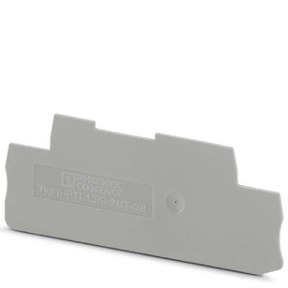Phoenix Contact Terminal Block End Cover; D-PT 1.5/S-2MT-0.8; 0.8mm Width; Gray